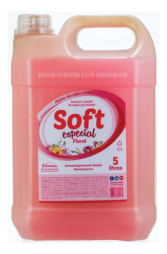 Sabonete Liquido Soft Galão 5 Litros Floral