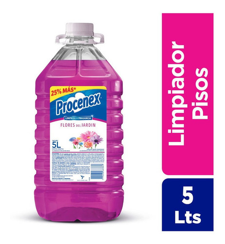 Procenex Limpiador Liquido De Pisos Flores De Jardin X 5 Lt