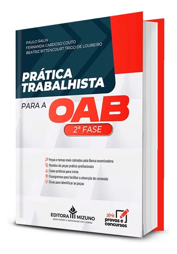 comprar Livro Prática Trabalhista Para Oab - 2a Fase - 1a Edição 2025 - Paulo Ralin - Editora Mizuno