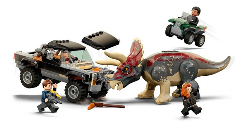 Imagen 3 de 4 de Lego Jurassic World- Emboscada En Furgoneta Del Tricer 76950