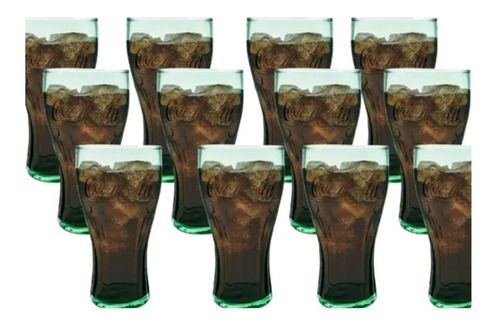 Juego 12 Vasos De Coca Cola Vidrio 495ml Vintage Jaiboleros