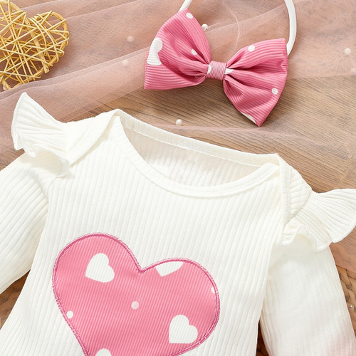 Conjunto Verano Bebé Mameluco De Algodón Y Pantalones Rosa Rosa 3-6 M