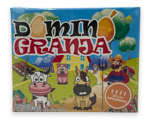 Juego De Mesa Dominó De Animales Yuyu 2 A 4 Participantes