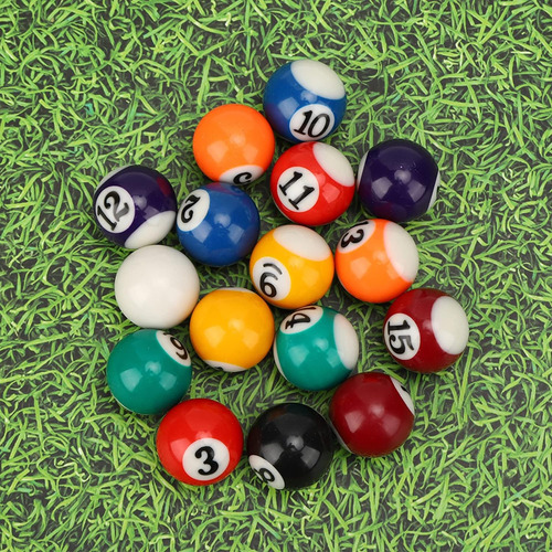 Haosie 16pcs Mini Juego De Bolas De Billar, 2.5cm/0.98inc...