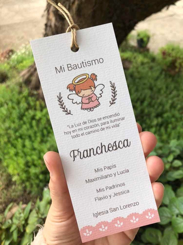 Invitaciones Estampitas Marcador De Libro Bautismo Comunión