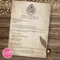 Comprar Carta Admisión Hogwarts Imprimible Harry Potter Hogwarts