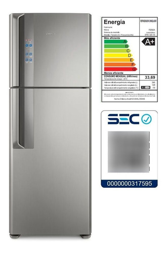 Refrigerador Fensa No Frost 474lt. Df56s Panel Blue Touch