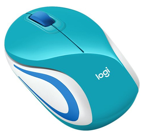 Logitech Mini Mouse Inalambrico Azul Brillante Calipso