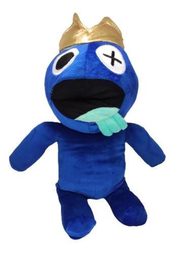 Imagen 3 de 5 de Roblox Monstruo Peluche Blue Azul Rainbow Friends Crown 45cm