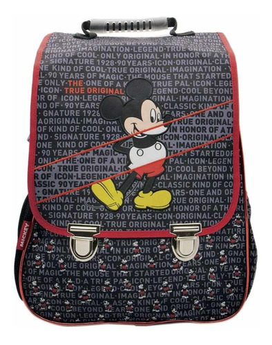 Mochila Escolar Espalda Mickey Mouse Aniversario Cresk Km138