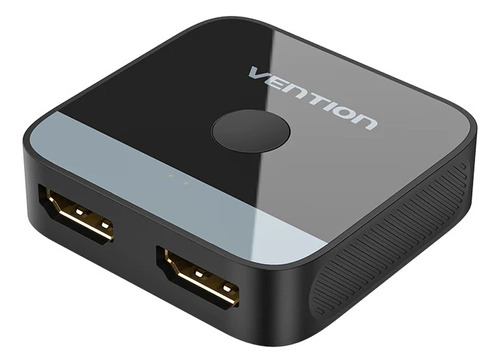 Switch HDMI 2.0 Vention - 2x1 Bidireccional con boton selector - 4k 60Hz HDR - Disipador - 2 a 1 / 1 a 2 Premium Plateado - Para Playstation / PC / Notebook / Proyector / TV / Macbook - AKOB0