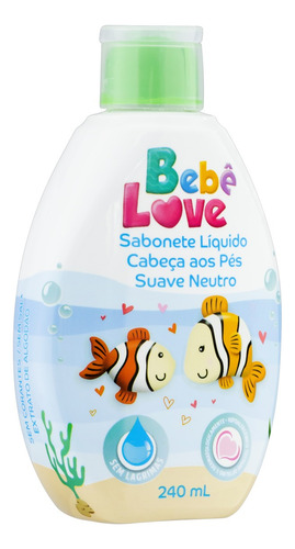 Sabonete líquido Bebê Love Suave Neutro em líquido 240 ml