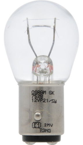 Imagen 2 de 5 de Bombillo 7528 P21/5w 12v Bay15d (2 Contactos) Promo Pack