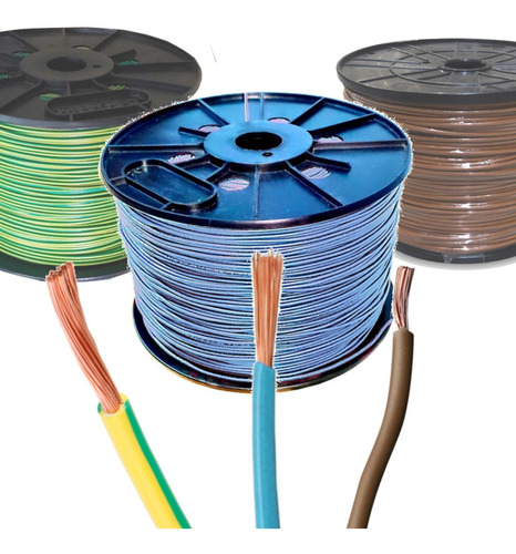 Cable Unipolar 4 Mm Fonseca X 50m Pack X 3 Colores