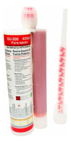 Adhesivo Epóxico Gu-500 Anclaje Químico 400ml