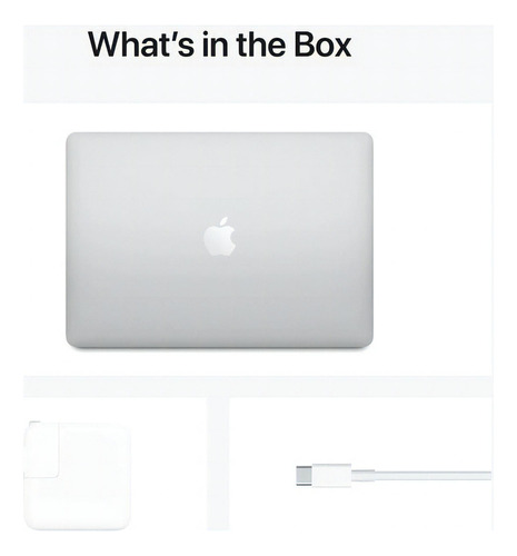 Apple Macbook Air (13 polegadas, 2020, Chip M1, 256 GB de SSD, 8 GB de RAM) - Prata