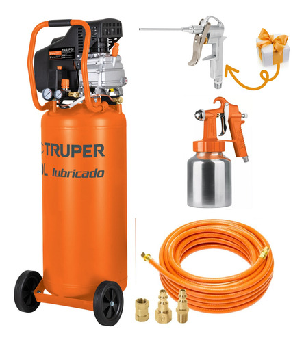 Compresora De Aire 80 L, 3-1/2 Hp, Kit Pistolas Truper