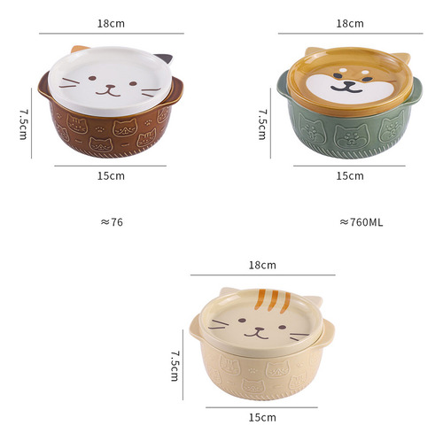 Taças De Macarrão Para Cães De Cerâmica Japonesa De Desenhos