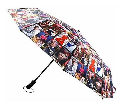 Paraguas Retráctil Con Estampado De La Revista Michelle Oba 