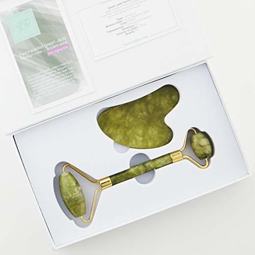 Kits - Auténtico Juego De Rodillo De Jade Y Gua Sha - He