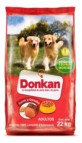 Alimento Seco Para Perro Donkan Carne Y Cereales 22kg