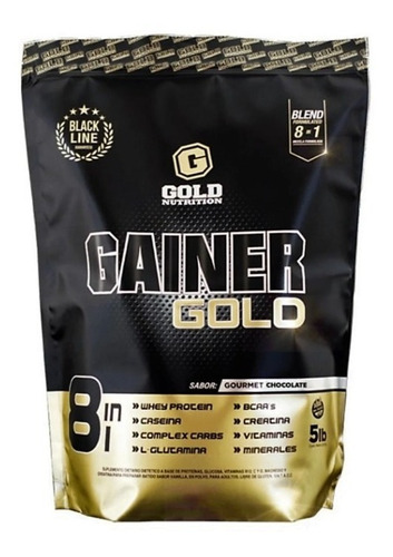 Gainer Gold Nutrition 8 En 1 X 5 Lbs Ganador De Masa