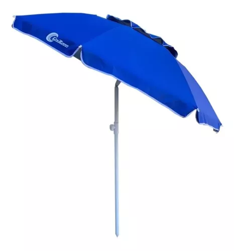 Sombrilla de playa grande para exteriores, sombrilla redonda a prueba de  lluvia, protección UV, sombrilla de playa portátil de 7.2 ft (color: azul)