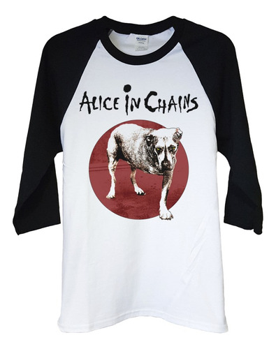 Polera Raglan 3/4 Alice In Chains Dog Rock Abominatron