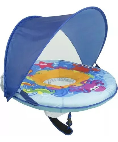 Flotador Con Techo Autoinflable Bebés Piscina Verano 6-24m