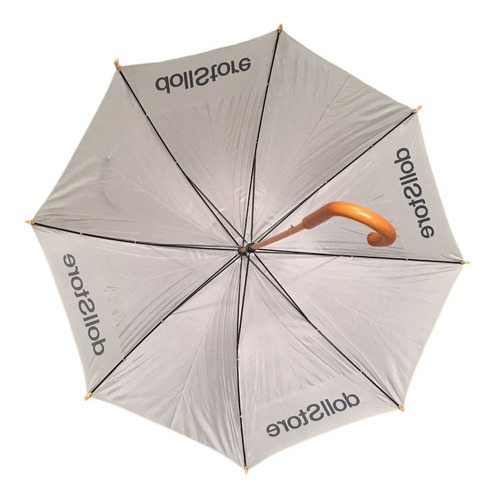 Imagen 5 de 10 de 5 Paraguas Ejecutivos Mango De Madera Personalizados Con Tu Logo Estampado En 4 Gajos