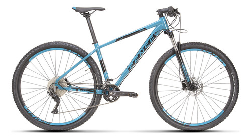 Mountain bike Sense Rock Evo 2021/22 aro 29 M freios de disco hidráulico câmbios Shimano Deore M4100M y Shimano Deore M4120 Shadow cor acqua/preto