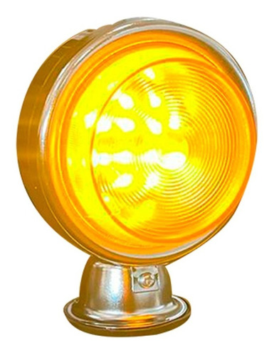 Lanterna Bojuda Cromada Led 12v / 24v Lente Amarela