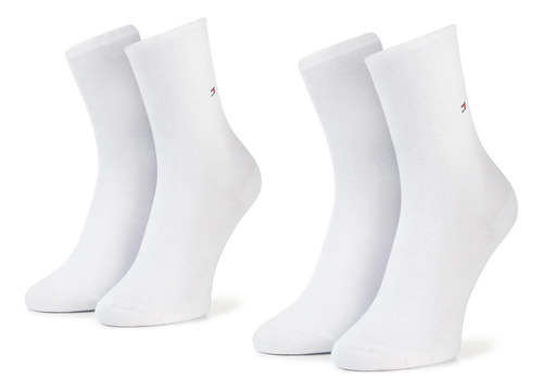 Pack De 2 Calcetines Casuales Mujer Tommy Hilfiger Blanco