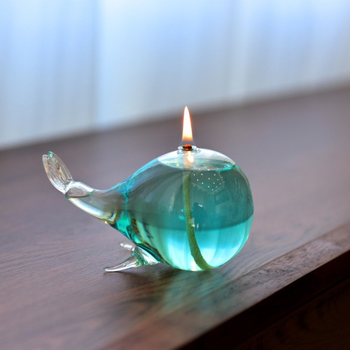 Juego De 2 Lámparas De Aceite De Cristal Con Forma De Ballen