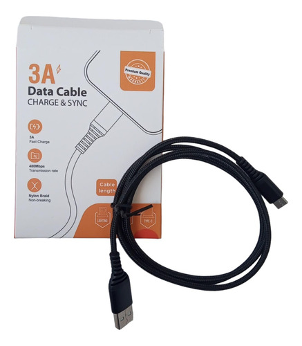 Cable Cargador Usb A Usb Tipo C 1 M Carga Rápida (10 Piezas)