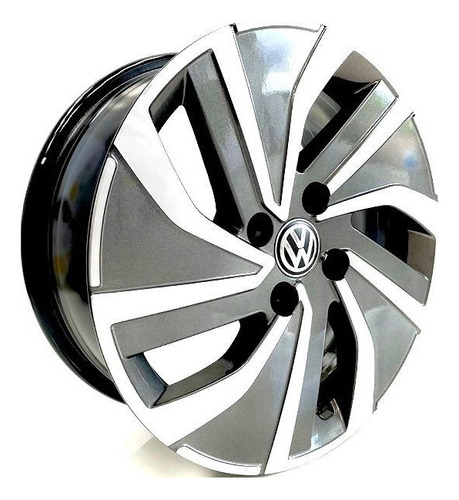 Rodas Volkswagen Gol Up Aro 15 4x100 (jogo) S44+bicos Cor Grafite Com Diamantado