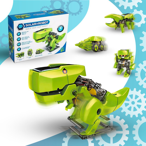Dinosaurio Robot Solar 3 En 1 Juguete Interactivo Movimiento