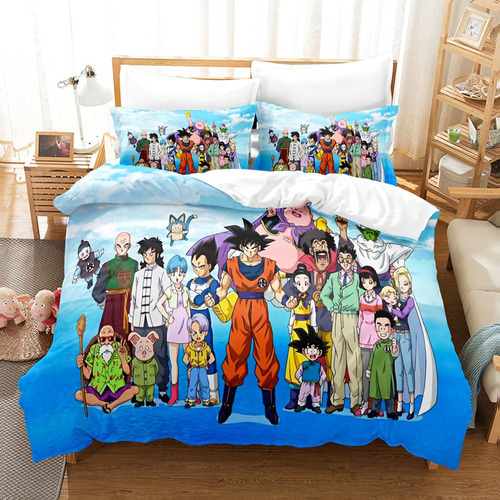 Funda De Edredón Dragon Ball Algodón Anime Ropa De Cama 0