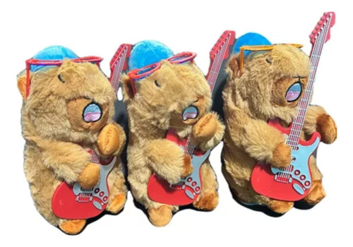Peluche Carpincho Capibara Canta Baila Y Habla Repite Marrón Claro