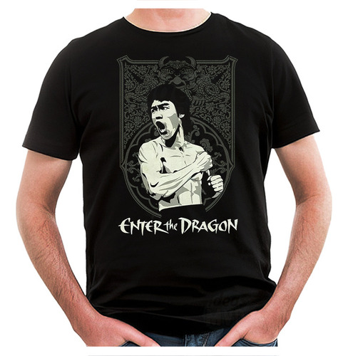 Remera Bruce Lee 02 (negra:) Ideas Mvd