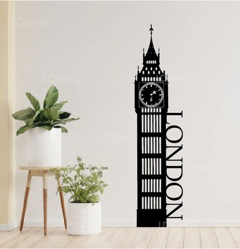 Vinilo Decorativo Reloj Big Ben London Inglaterra Sticker