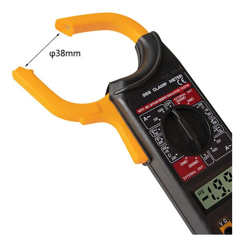Amperimetro Multimetro Tester Pinza Dt266 Rango Automático