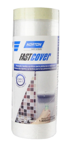 Imagen 1 de 2 de Fast Cover/cinta + Capa Plástica 1800mmx33m Norton