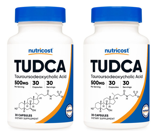 Nutricost Tudca 250 Mg, 30 Cápsulas (2 Botellas)