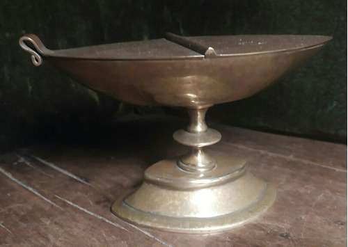 Antigua Naveta, Incensario, Bronce, Liturgia, Impecable Sano