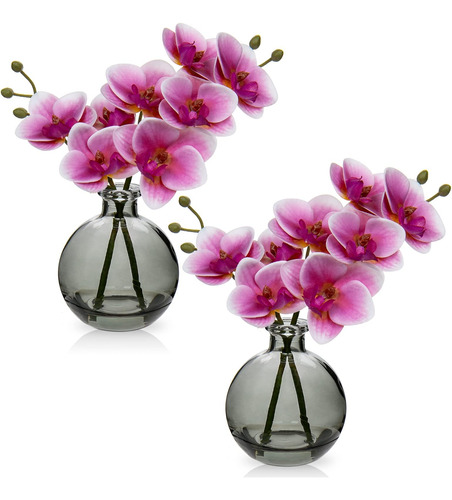 Orquídeas Rosas, Flores Artificiales, Arreglo De Orquídeas A