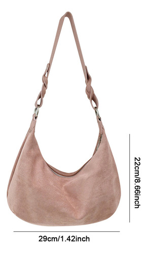 Bolso De Mano Casual De Gamuza Ajustable Con Correa For Axi