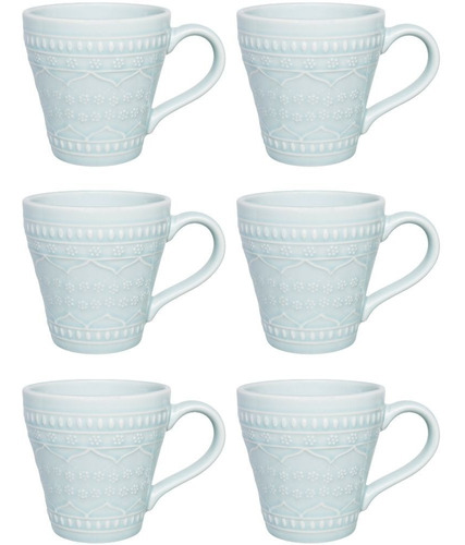 Set X6 Jarro Mug Taza 360 Cc Serena Essence Oxford