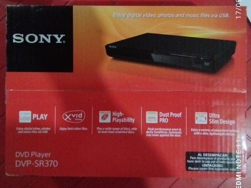 Reproductor De Dvd . Sony Dvp-sr370