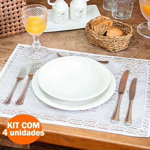 Kit De Cozinha 4 Jogo Americano Para Mesa De Jantar Copa Bar